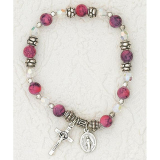 4-pack - July - Italian Faux Birthstone Stretch Bracelet