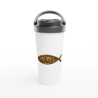 Ichthys Gold Symbol Travel Mug