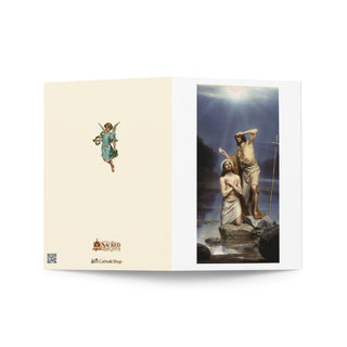 Will You Be My Godparent Card - The Baptism of Christ by Carl Bloch: outside
