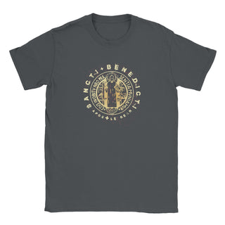 St. Benedict Medal Distressed Gold T-Shirt - view 6