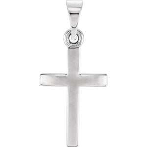 Sterling Silver 23x15.9 MM Cross Pendant