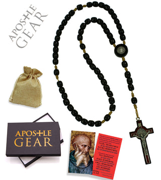 St. Benedict Rosary - Black Wood
