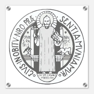 St. Benedict Medal Acrylic Wall Plaque - view 4