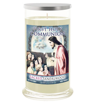 First Communion Scented Prayer Candle - Sacred Sandalwood