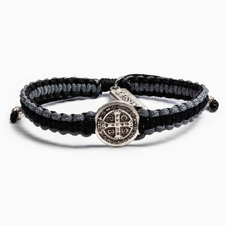 Gratitude Blessing Bracelet - Black & Silver
