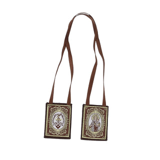 Brown Carmelite Scapular of Our Lady of Mount Carmel Gift Set