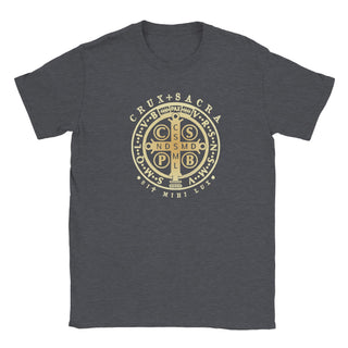 St. Benedict Medal Antique Gold T-Shirt - view 3