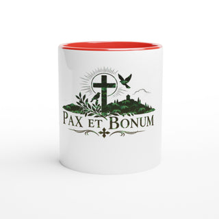 Pax et Bonum Cross and Foliage Color Mug - view 2