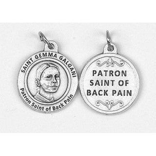 25-Pack - Healing Saints 3/4 inch Pendant with Saint Gemma - Patron Saint of Back Pain