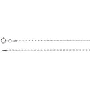 18-inch Bead Chain with Spring Ring - Sterling Silver
