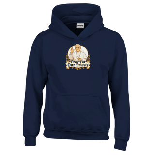 'Pray for Our Priests' Pope Kids Hoodie - view 6