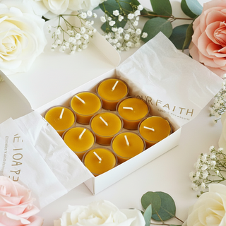 Novena Candle Set – 100% Pure Beeswax Tealight Prayer Candles