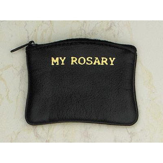 6-Pack - Small Leather 3" x 2-1/2" Rosary Pouch