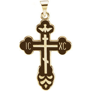 14K Gold St. Xena Cross Pendant with Packaging
