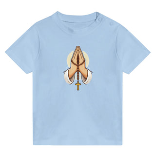 Praying Hands with Rosary Baby T-Shirt