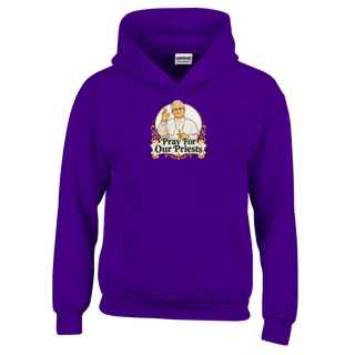 'Pray for Our Priests' Pope Kids Hoodie - view 4