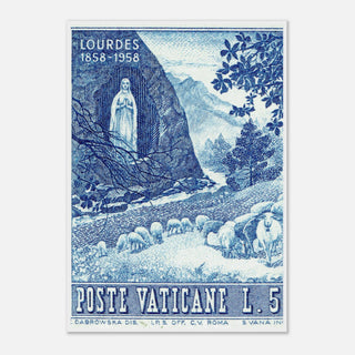 Lourdes Apparition Blue Framed Print - view 10