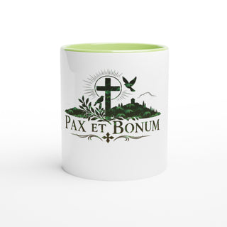 Pax et Bonum Cross and Foliage Color Mug - view 6