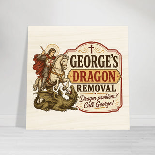 St. George's Dragon Removal Service Wood Plaque - view 8