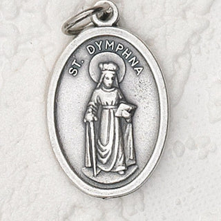 25-Pack - St Dymphna Oxidized Pendant