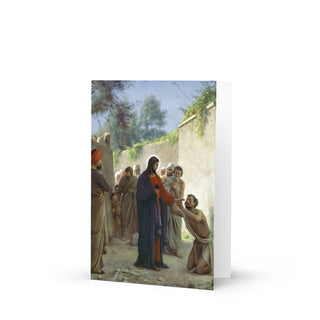 Get Well Card - Christ Healing the Blind Man by Carl Bloch: front
