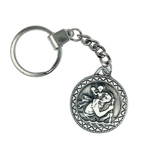 St. Christopher Round Key Chain - Gift Set