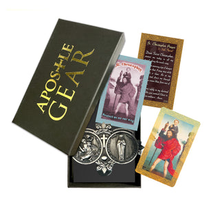 St. Christopher and Our Lady of the Highway Visor Clip - Gift Set