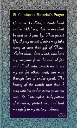 St. Christopher Motorist Prayer Card