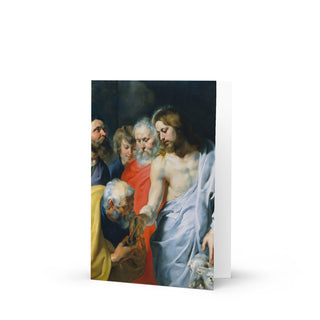 Priest Appreciation Card - Christ's Charge to Peter by Rubens: front