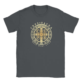 St. Benedict Medal Antique Gold T-Shirt - view 6