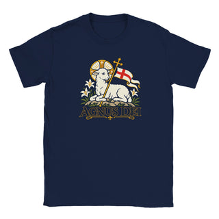 Agnus Dei Gold and Navy T-Shirt - view 3