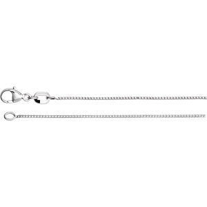 16-inch Diamond Cut Box Chain with Spring Ring - Sterling Silver