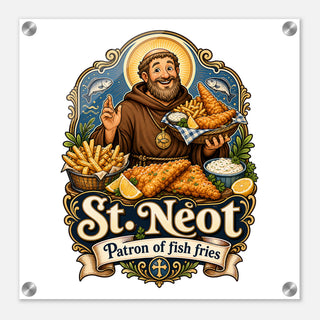 St. Neot Patron of Fish Fries Acrylic Wall Plaque - view 4