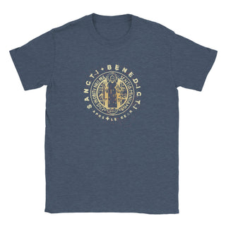 St. Benedict Medal Distressed Gold T-Shirt