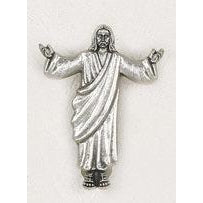 3-pack - Risen Christ Silver Tone Visor Clip