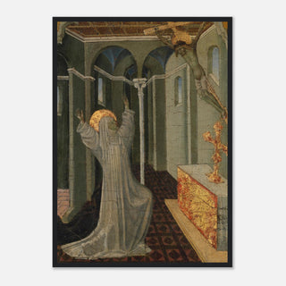 Kneeling Saint Before the Crucifix Framed Print - view 17