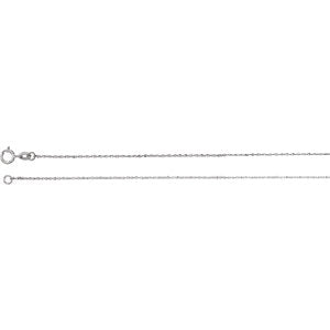 20-inch Diamond-Cut Singapore Chain with Spring Ring - 14K White Gold