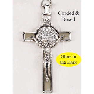 3 inch St Benedict Crucifix with Luminous