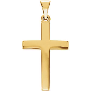 14K Gold 20x13.7 MM Cross Pendant