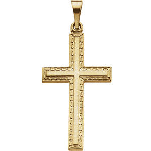 14K Gold 24x14 MM Cross Pendant