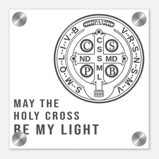 St. Benedict Medal 'Holy Cross' Acrylic Wall Plaque - view 5