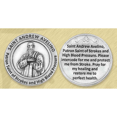 Bulk Healing Saint - Saint Andrew Avellino Pocket Token
