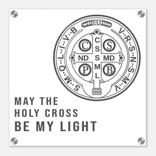 St. Benedict Medal 'Holy Cross' Acrylic Wall Plaque - view 4