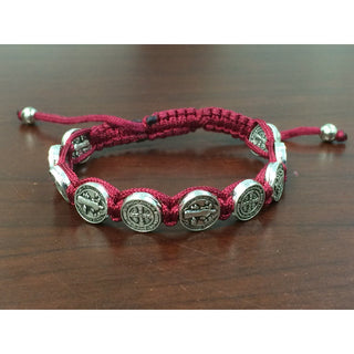 4-pack - St. Benedict Slip Knot Bracelet - Red