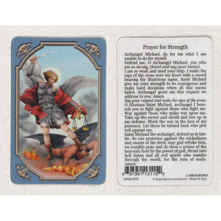 Bulk Daily Inspiration Plastic Prayer Card - Saint Michael