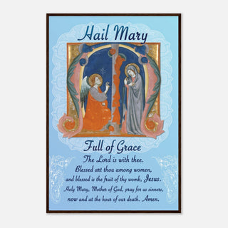Hail Mary Prayer Framed Print - view 15