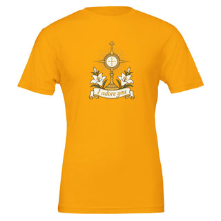 'I Adore You' Lilies and Monstrance T-Shirt - view 5