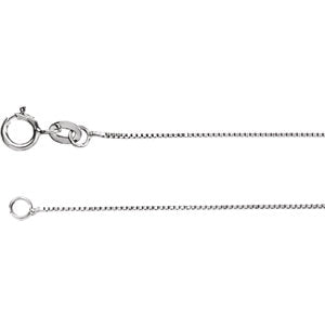 18-inch Box Chain with Spring Ring - Sterling Silver