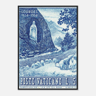 Lourdes Apparition Blue Framed Print - view 14