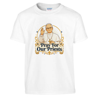 Pray for Our Priests Pope Francis Kids T-Shirt